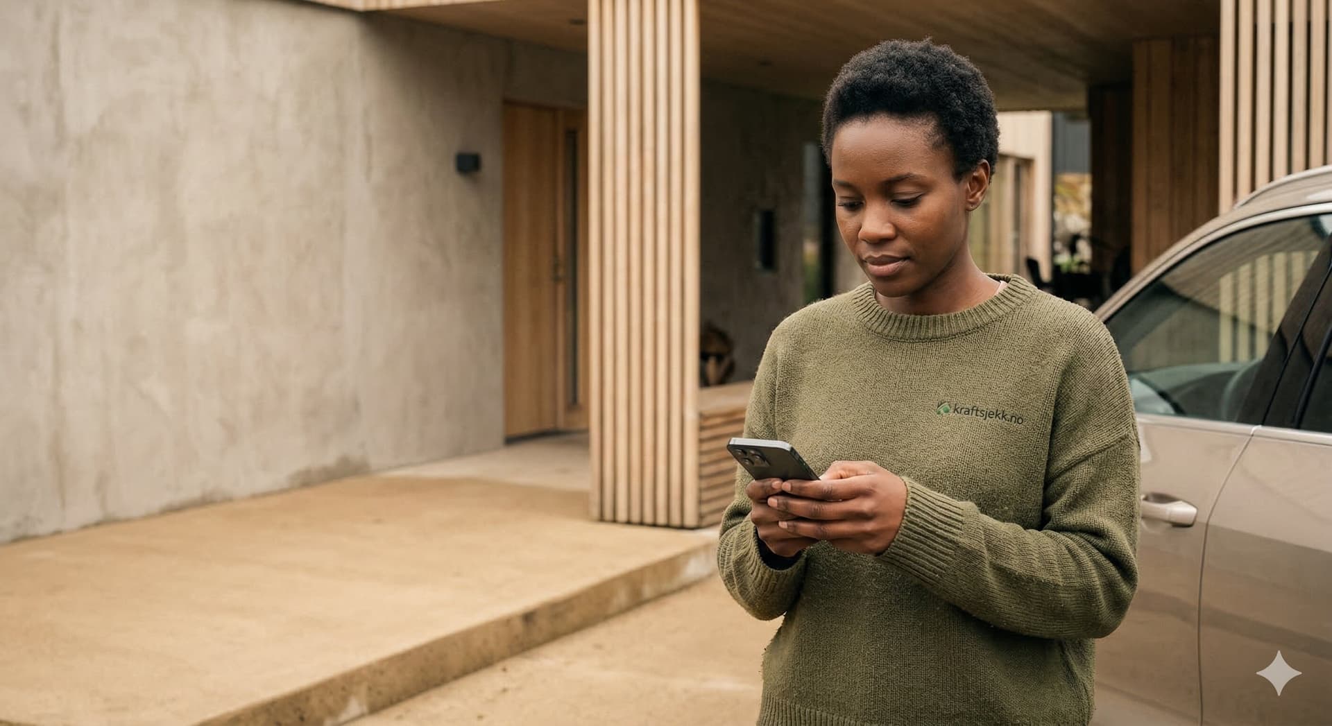 Person fornøyd med strømregningen etter å ha funnet riktig strømpåslag i 2026